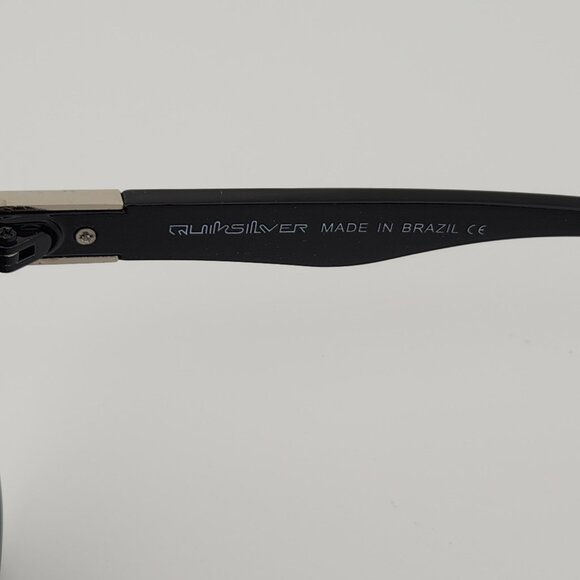 Quiksilver Round Flat Lens Sunglasses Gloss Black Frame Dark Smoke Tint Lens Q29 - Picture 11 of 12